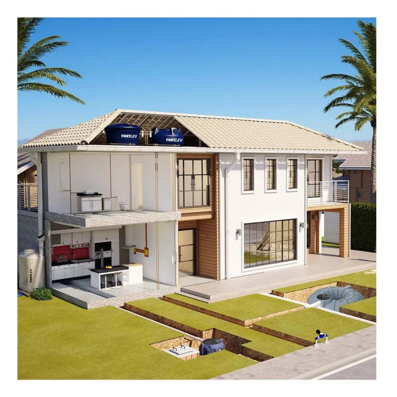 Caixa D’Água Fortlev 500 Litros Azul em Polietileno