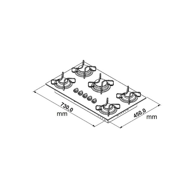 Cooktop Itatiaia 5 Bocas Essencial Preto - Bivolt