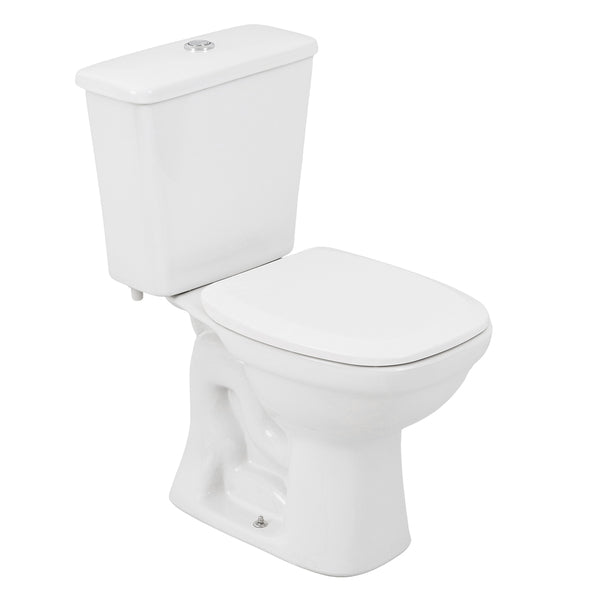 Vaso Sanitário com Caixa Acoplada e Assento Branco Duplo Acionamento 3/6L Saída Vertical Mariana Icasa